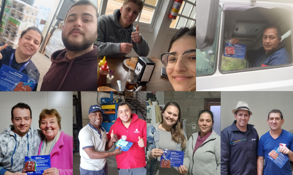 Fotografia ilustrativa - ações da semana da gentileza por funcionários da sulati