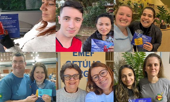 Fotografia ilustrativa - ações da semana da gentileza por funcionários da sulati